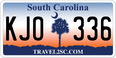 SC license plate KJO336