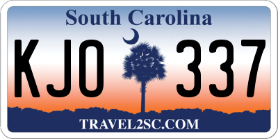 SC license plate KJO337