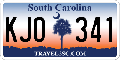 SC license plate KJO341