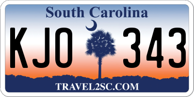 SC license plate KJO343