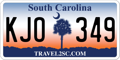 SC license plate KJO349