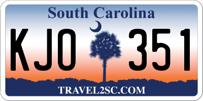 SC license plate KJO351