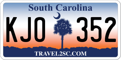 SC license plate KJO352