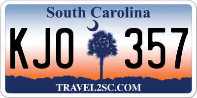 SC license plate KJO357