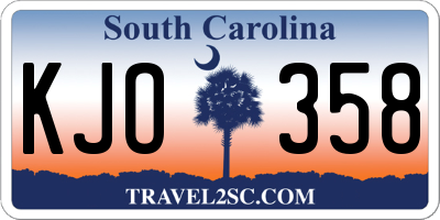 SC license plate KJO358