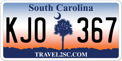 SC license plate KJO367