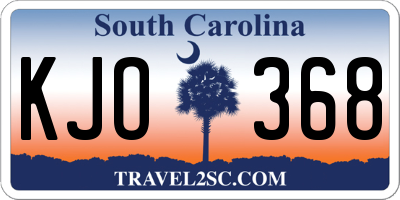 SC license plate KJO368