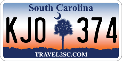 SC license plate KJO374