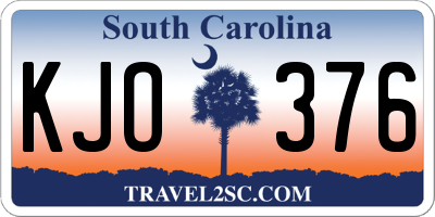 SC license plate KJO376