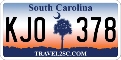 SC license plate KJO378