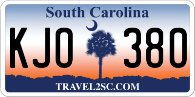 SC license plate KJO380