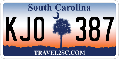 SC license plate KJO387