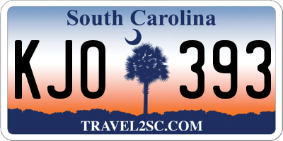 SC license plate KJO393