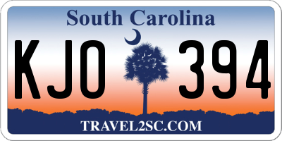 SC license plate KJO394