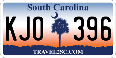 SC license plate KJO396