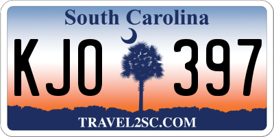 SC license plate KJO397