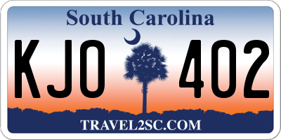 SC license plate KJO402