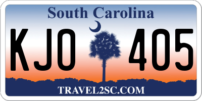 SC license plate KJO405