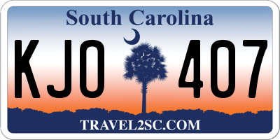 SC license plate KJO407