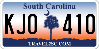 SC license plate KJO410