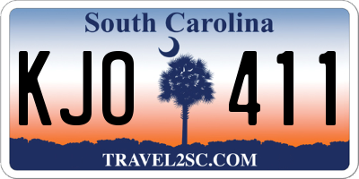 SC license plate KJO411