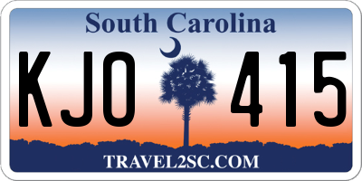 SC license plate KJO415