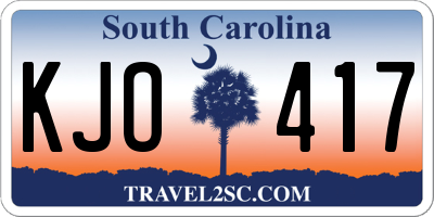 SC license plate KJO417
