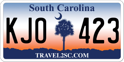 SC license plate KJO423