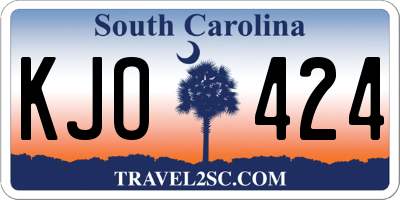 SC license plate KJO424