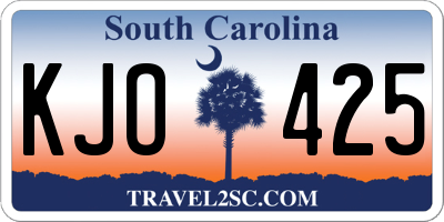 SC license plate KJO425
