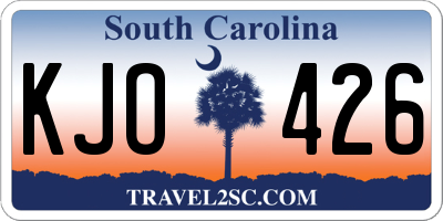 SC license plate KJO426