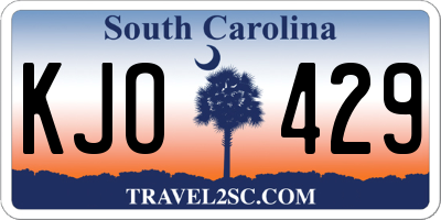 SC license plate KJO429