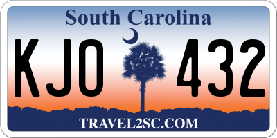 SC license plate KJO432