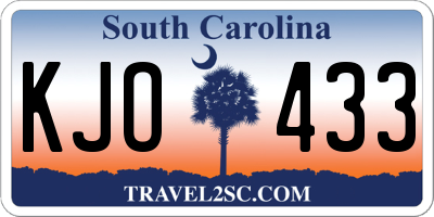 SC license plate KJO433
