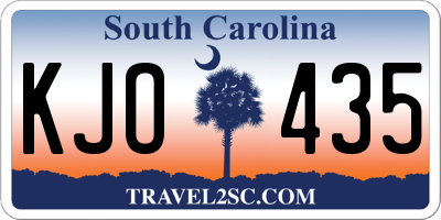 SC license plate KJO435