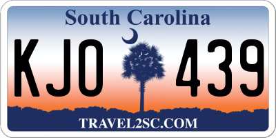 SC license plate KJO439