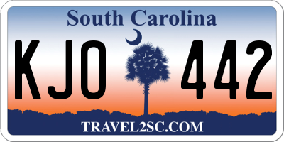 SC license plate KJO442