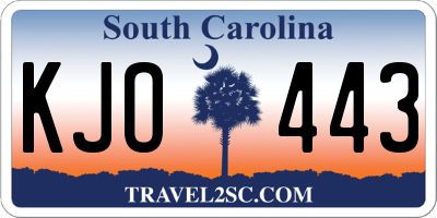 SC license plate KJO443