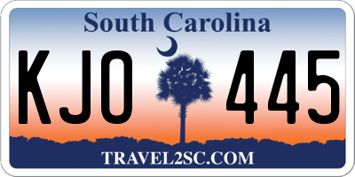SC license plate KJO445