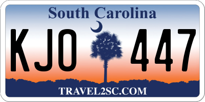 SC license plate KJO447