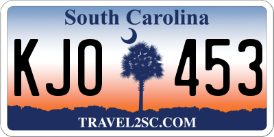 SC license plate KJO453