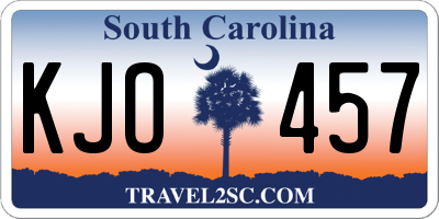 SC license plate KJO457