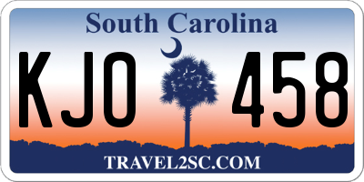 SC license plate KJO458