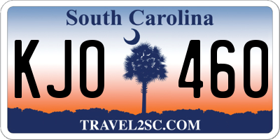 SC license plate KJO460