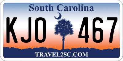 SC license plate KJO467
