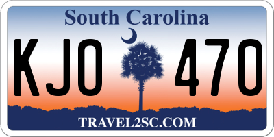 SC license plate KJO470