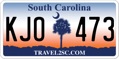 SC license plate KJO473
