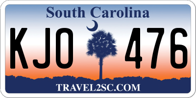 SC license plate KJO476