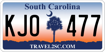 SC license plate KJO477