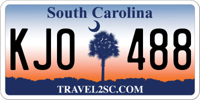 SC license plate KJO488